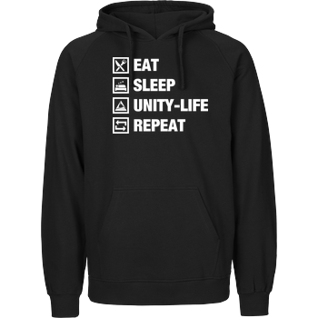 Unity-Life - Eat, Sleep, Repeat Fairtrade Hoodie