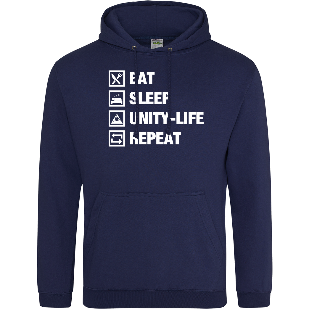 ScriptOase Unity-Life - Eat, Sleep, Repeat Sweatshirt JH Hoodie - Navy