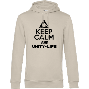 Unity-Life - Keep Calm B&C HOODED Organic - Cremeweiß