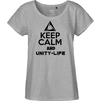 Unity-Life - Keep Calm Fairtrade Loose Fit Girlie - heather grey