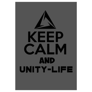 Unity-Life - Keep Calm Kunstdruck grau