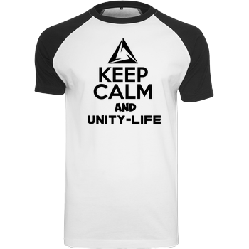 Unity-Life - Keep Calm Raglan-Shirt weiß