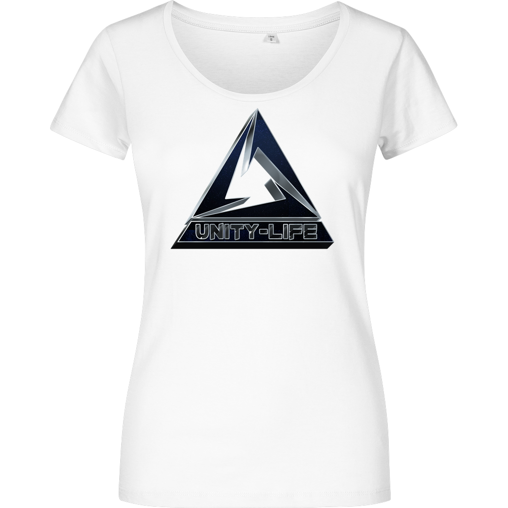 ScriptOase Unity-Life - Logo Black T-Shirt Damenshirt weiss