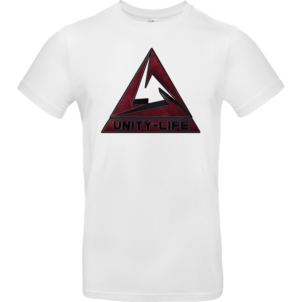 ScriptOase Unity-Life - Logo burgundy T-Shirt B&C EXACT 190 - Weiß