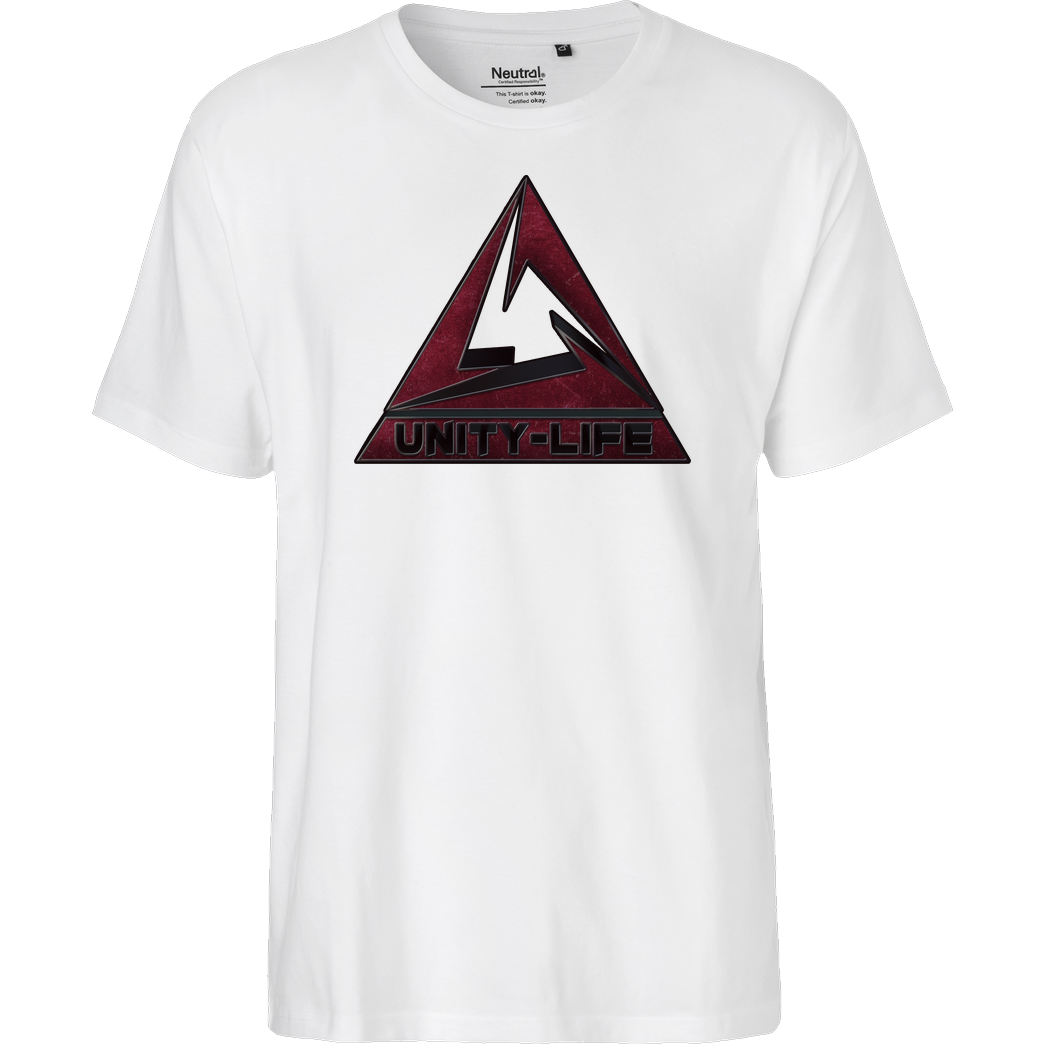 ScriptOase Unity-Life - Logo burgundy T-Shirt Fairtrade T-Shirt - weiß