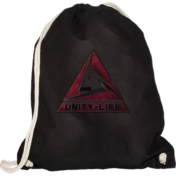 Unity-Life - Logo burgundy Turnbeutel schwarz