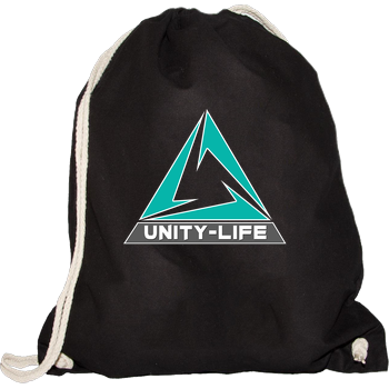 Unity-Life - Logo green Turnbeutel schwarz