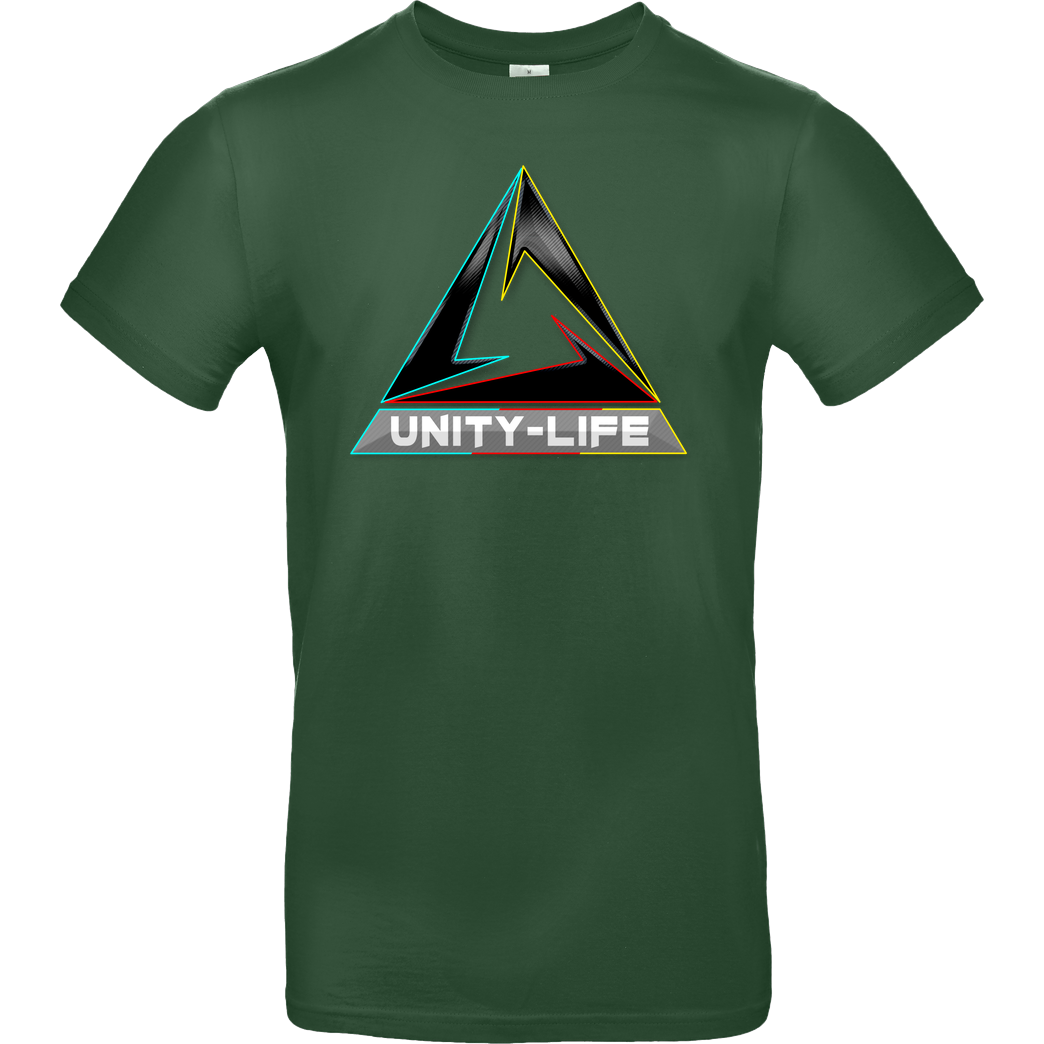 ScriptOase Unity-Life - Logo tricolor T-Shirt B&C EXACT 190 - Flaschengrün