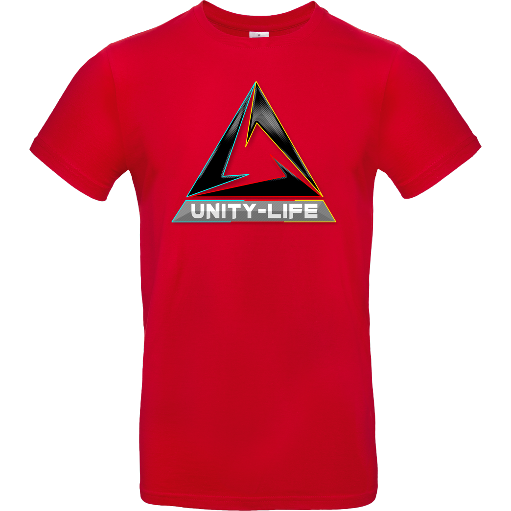 ScriptOase Unity-Life - Logo tricolor T-Shirt B&C EXACT 190 - Rot