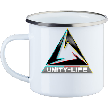 Unity-Life - Logo tricolor Emaille Tasse
