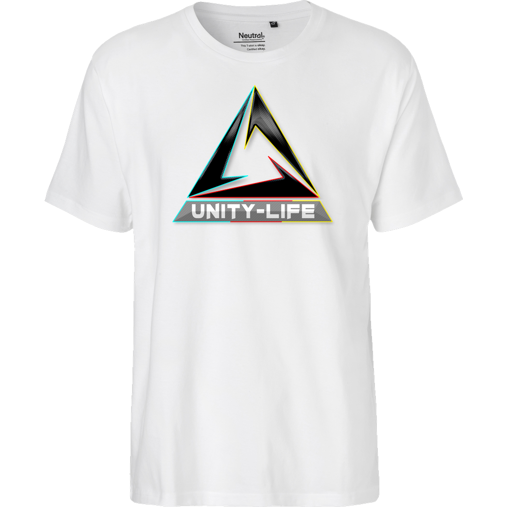 ScriptOase Unity-Life - Logo tricolor T-Shirt Fairtrade T-Shirt - weiß
