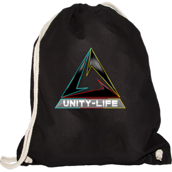 Unity-Life - Logo tricolor Turnbeutel schwarz