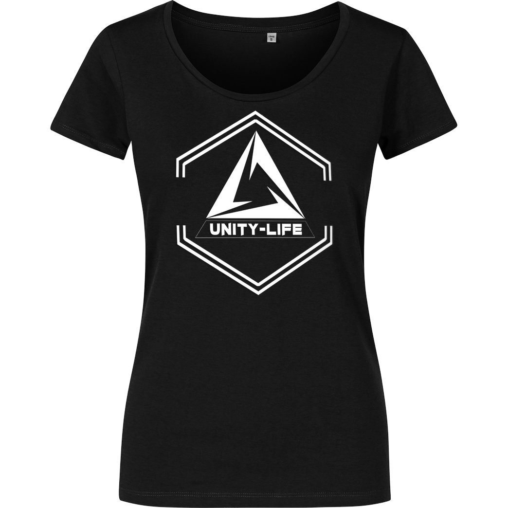 ScriptOase Unity-Life - Symbol T-Shirt Damenshirt schwarz