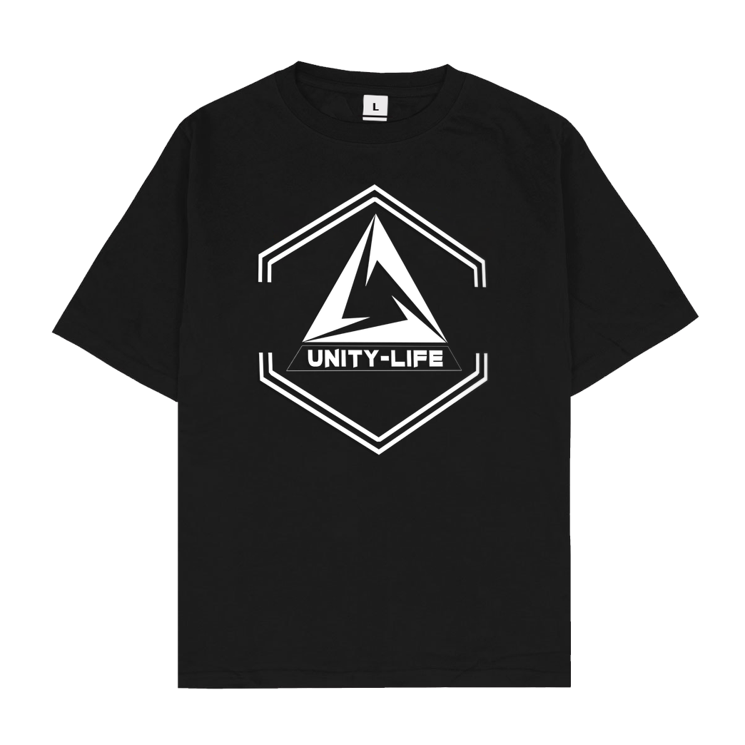 ScriptOase Unity-Life - Symbol T-Shirt Oversize T-Shirt - Schwarz