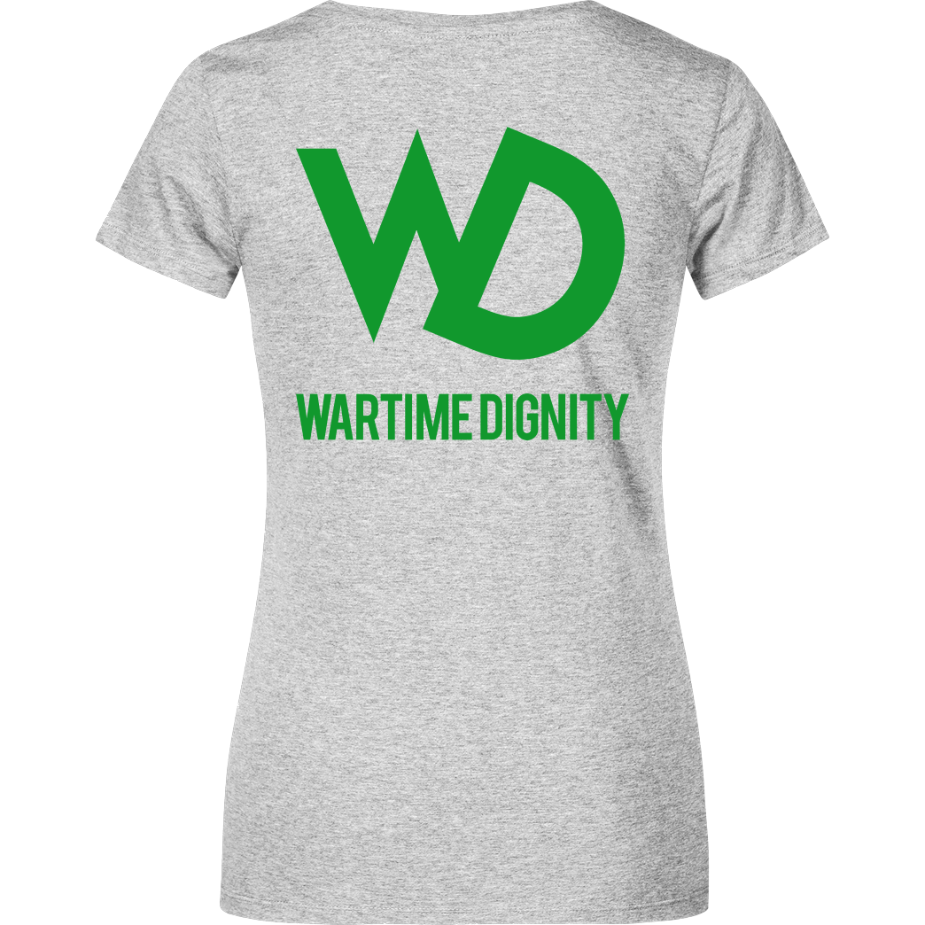 Wartime Dignity Wartime Dignity - Hoodiejacke T-Shirt Damenshirt heather grey