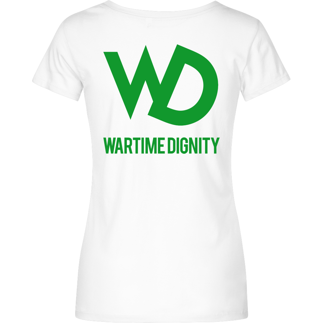 Wartime Dignity Wartime Dignity - Hoodiejacke T-Shirt Damenshirt weiss