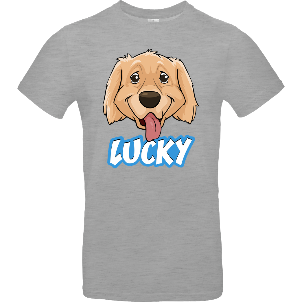 WASWIR WASWIR - Lucky Schriftzug T-Shirt B&C EXACT 190 - heather grey