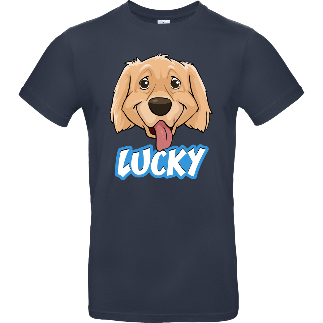 WASWIR WASWIR - Lucky Schriftzug T-Shirt B&C EXACT 190 - Navy