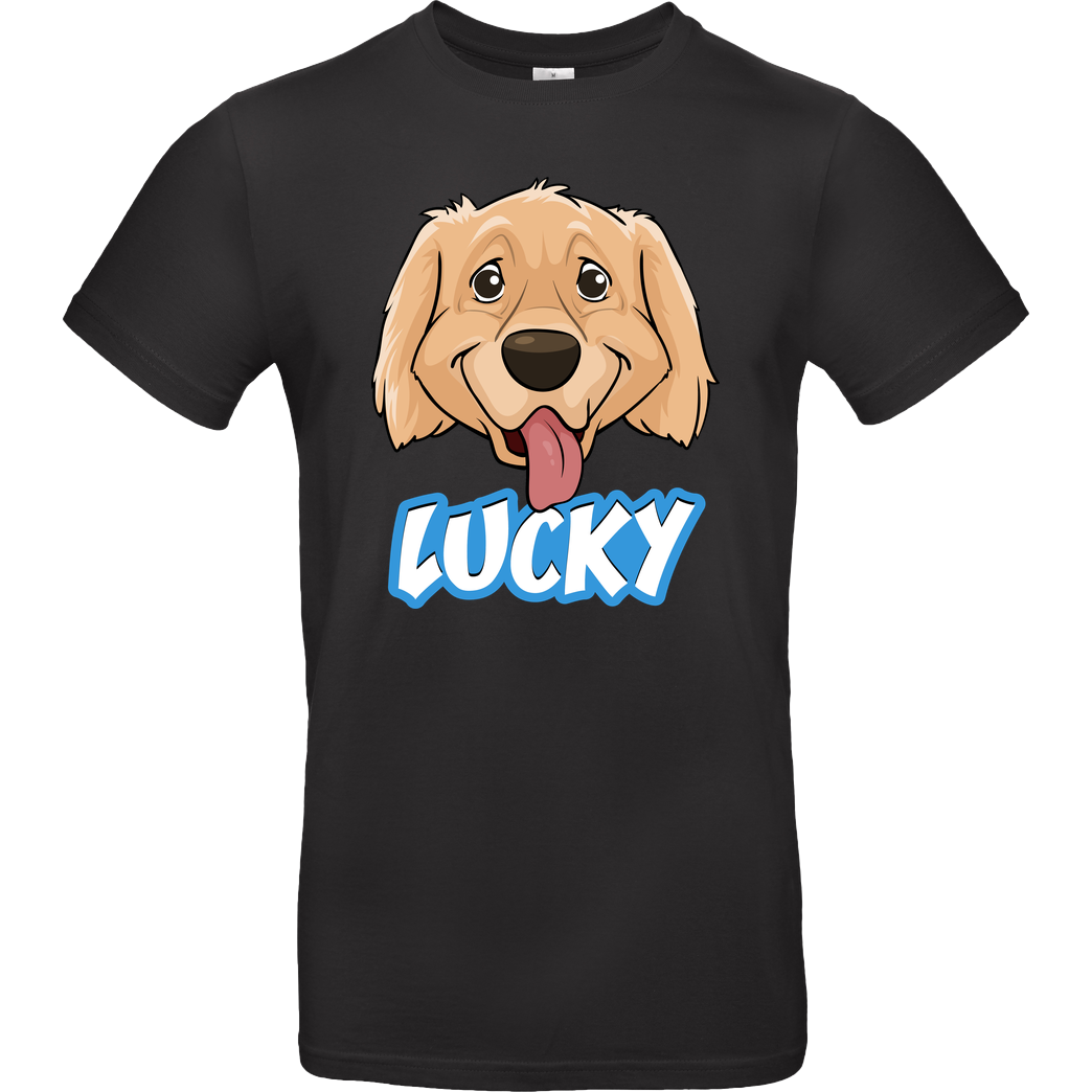 WASWIR WASWIR - Lucky Schriftzug T-Shirt B&C EXACT 190 - Schwarz