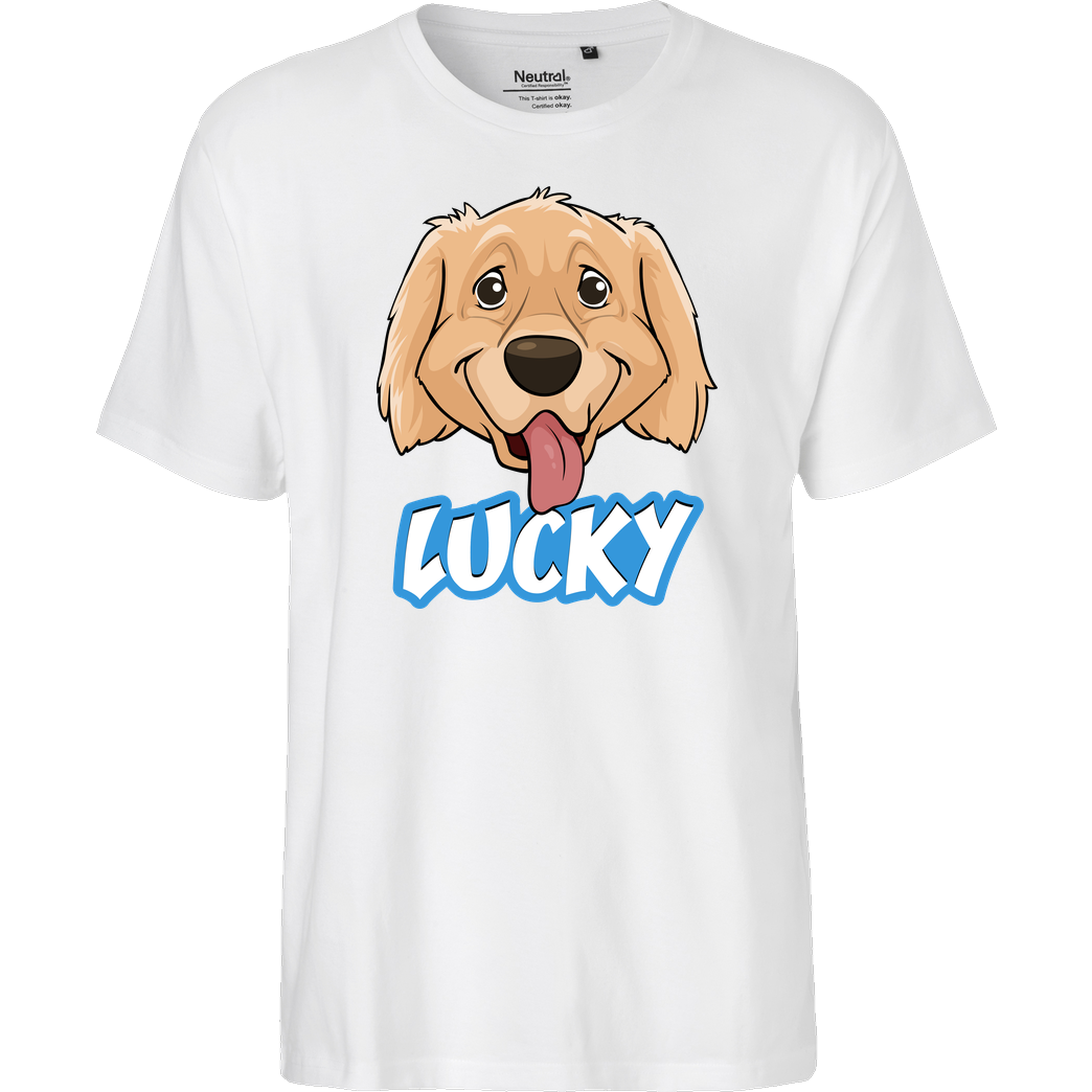 WASWIR WASWIR - Lucky Schriftzug T-Shirt Fairtrade T-Shirt - weiß