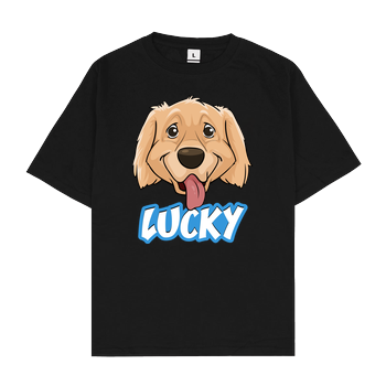 WASWIR - Lucky Schriftzug Oversize T-Shirt - Schwarz