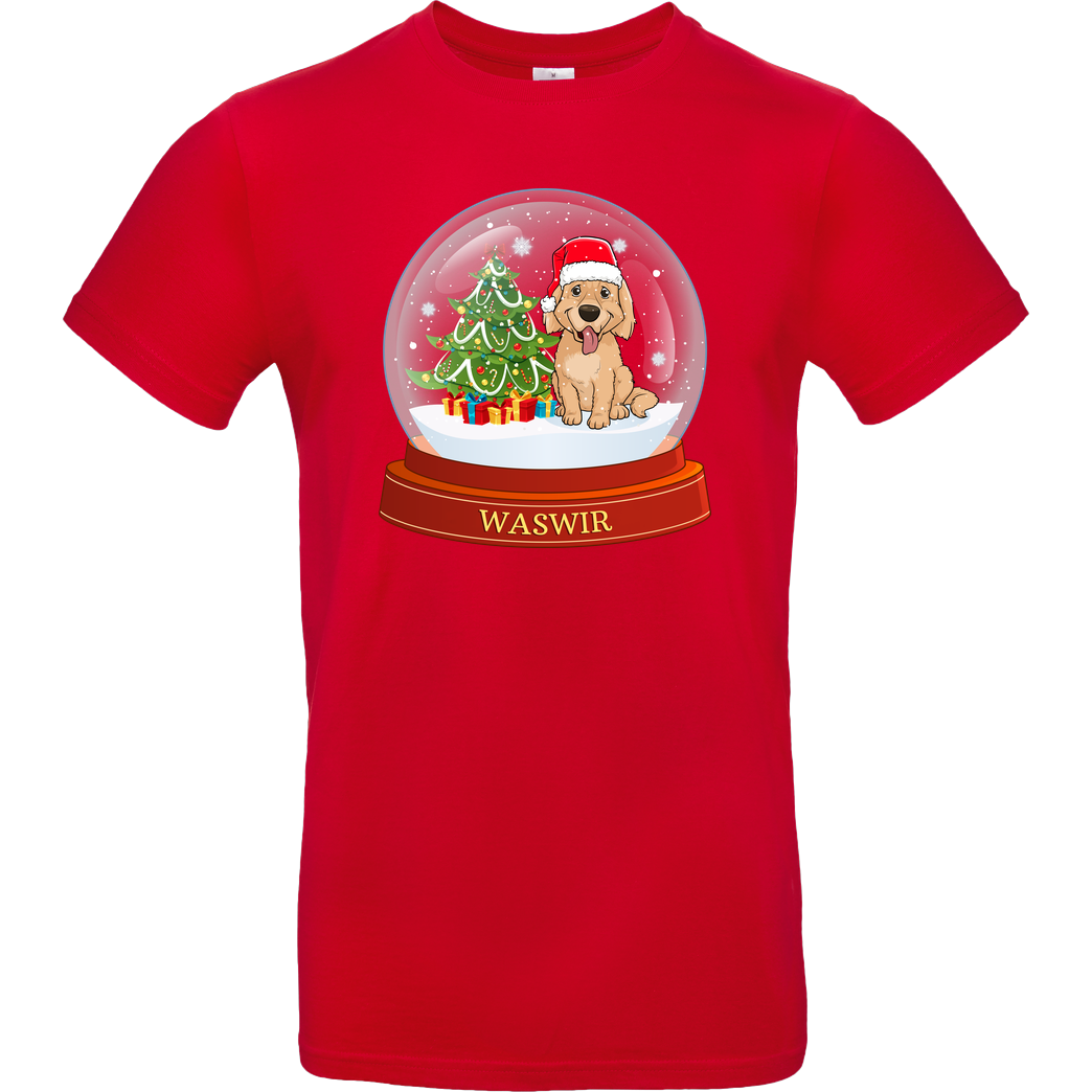 WASWIR WASWIR - Schneekugel Lucky T-Shirt B&C EXACT 190 - Rot