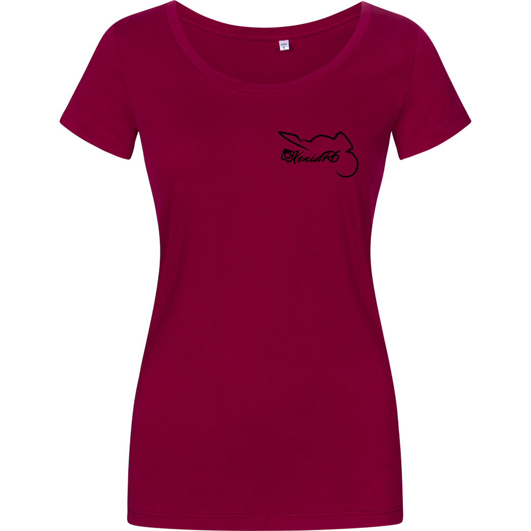 XeniaR6 XeniaR6 - Sportler-Logo T-Shirt Damenshirt berry