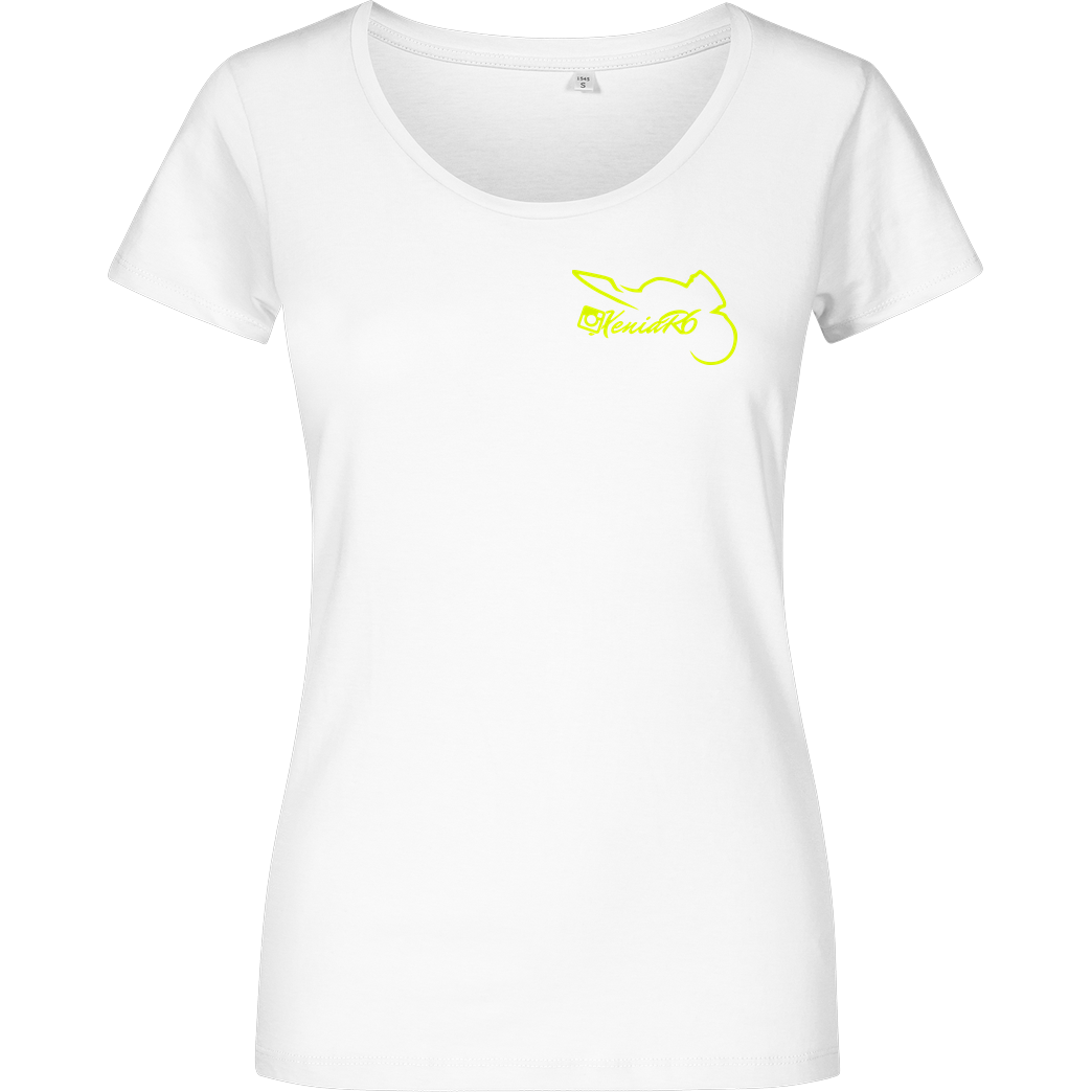 XeniaR6 XeniaR6 - Sportler-Logo T-Shirt Damenshirt weiss