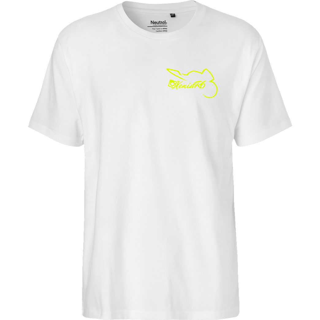 XeniaR6 XeniaR6 - Sportler-Logo T-Shirt Fairtrade T-Shirt - weiß
