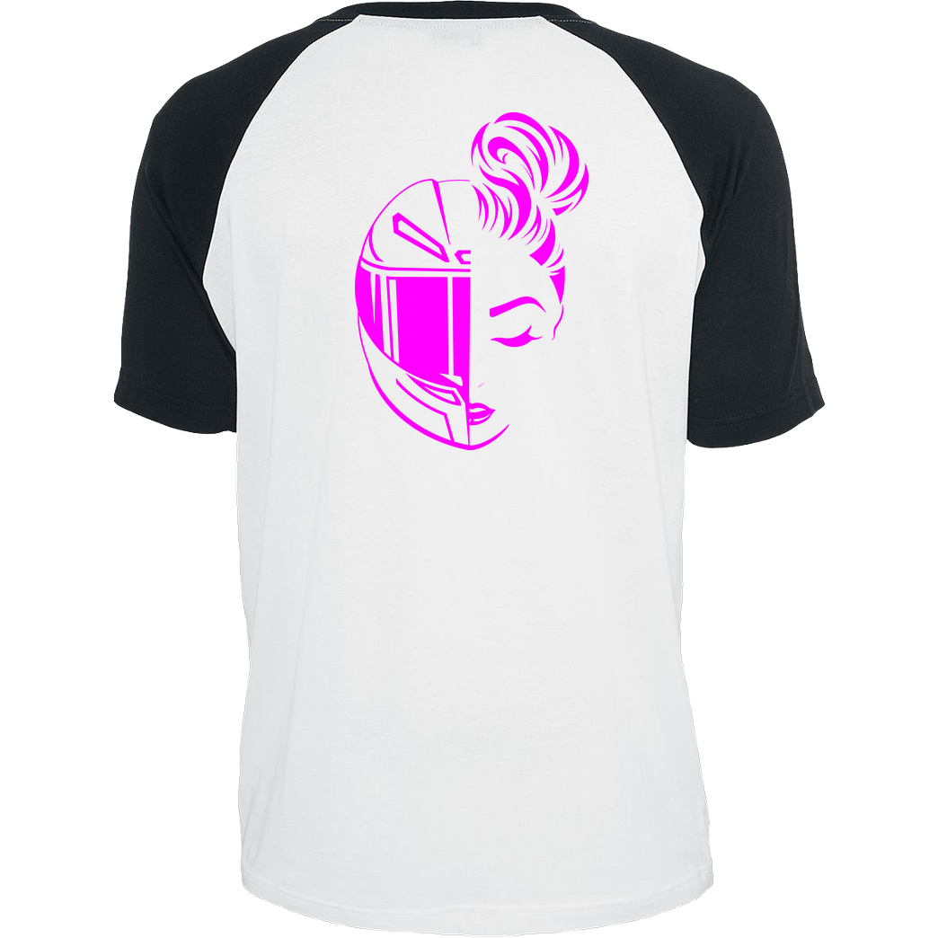 XeniaR6 XeniaR6 - Sportler-Logo T-Shirt Raglan-Shirt weiß