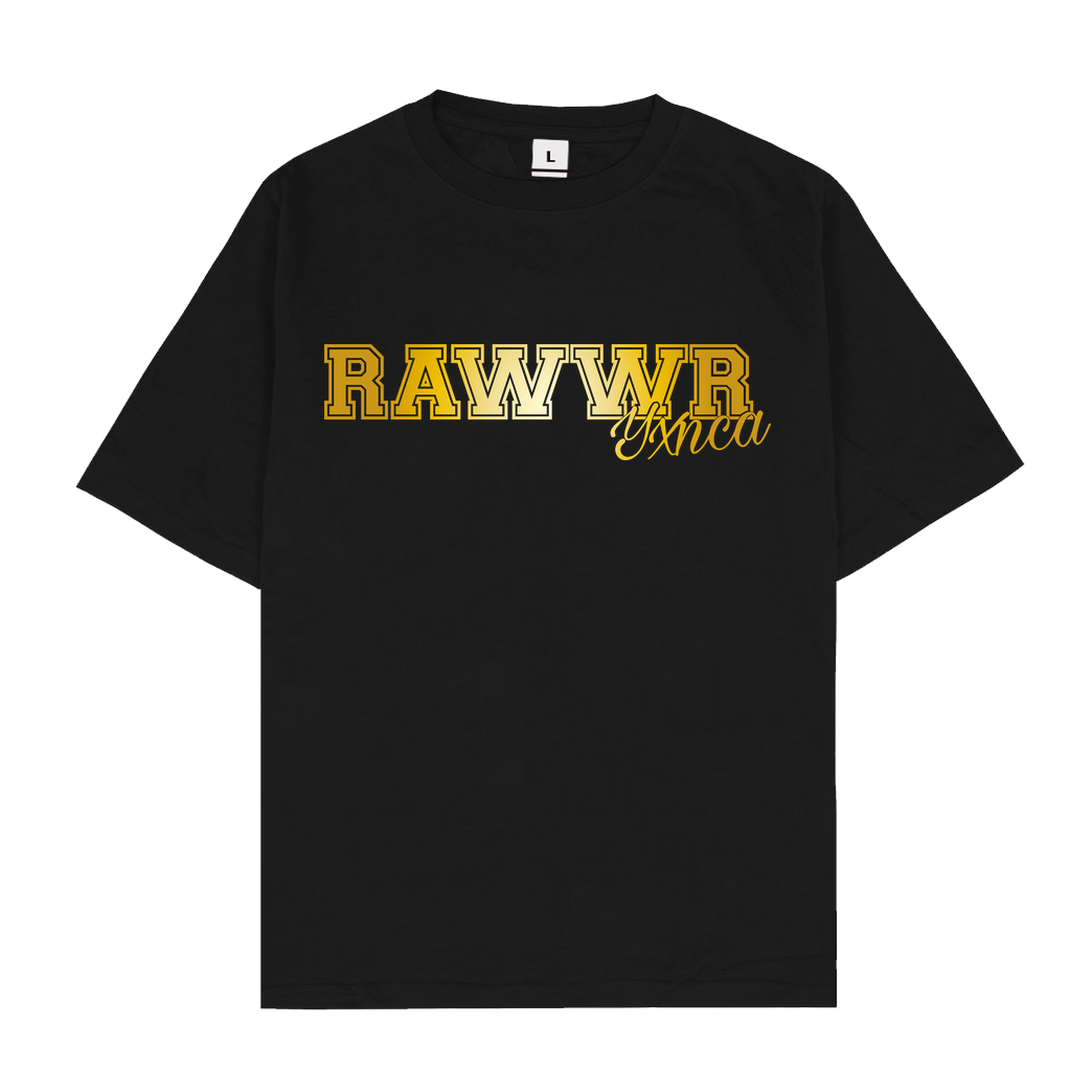 Yxnca Yxnca - RAWWR T-Shirt Oversize T-Shirt - Schwarz