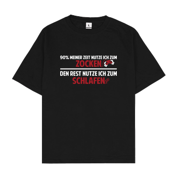 Zocker Zeit Oversize T-Shirt - Schwarz