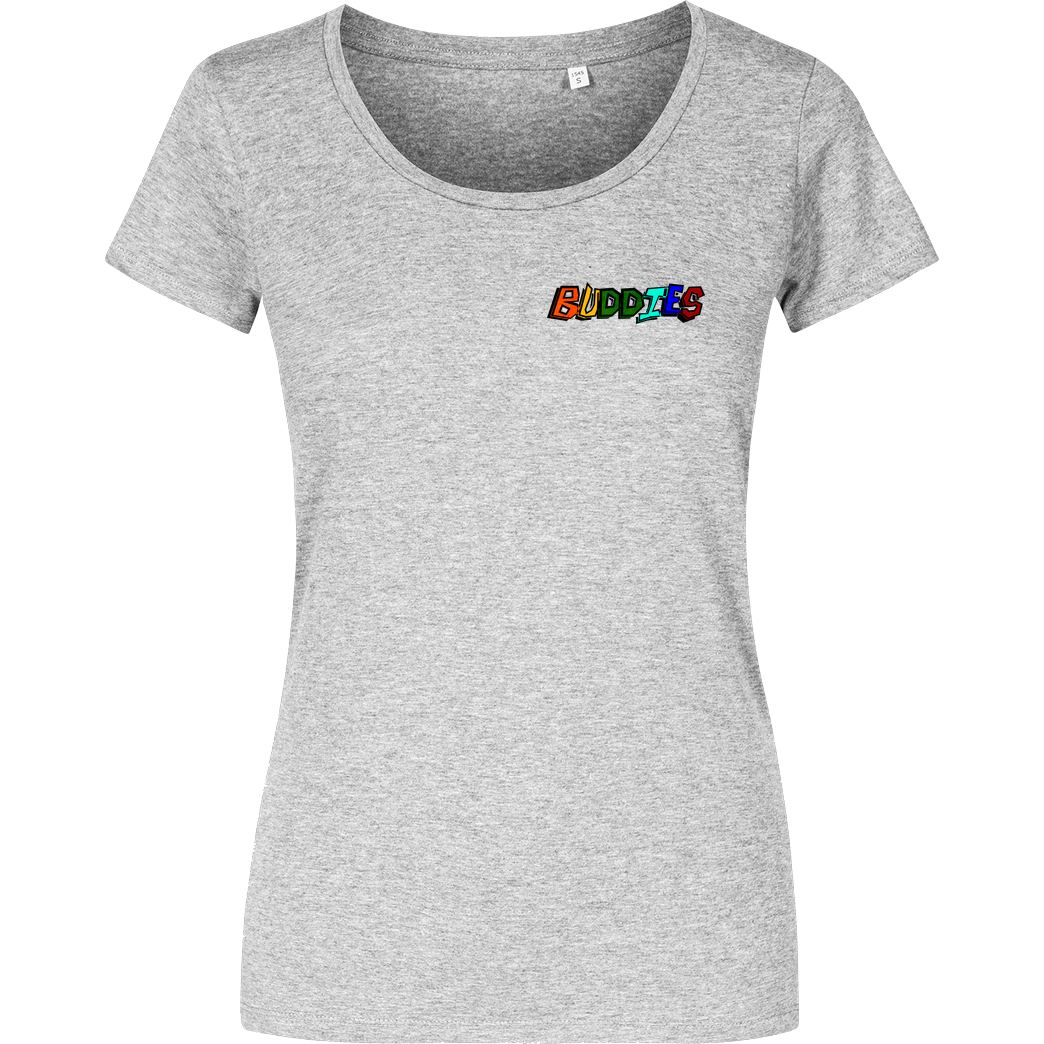 Die Buddies zocken 2EpicBuddies - Colored Logo Small T-Shirt Girlshirt heather grey