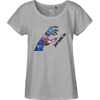 2EpicBuddies - just build. lol Fairtrade Loose Fit Girlie - heather grey