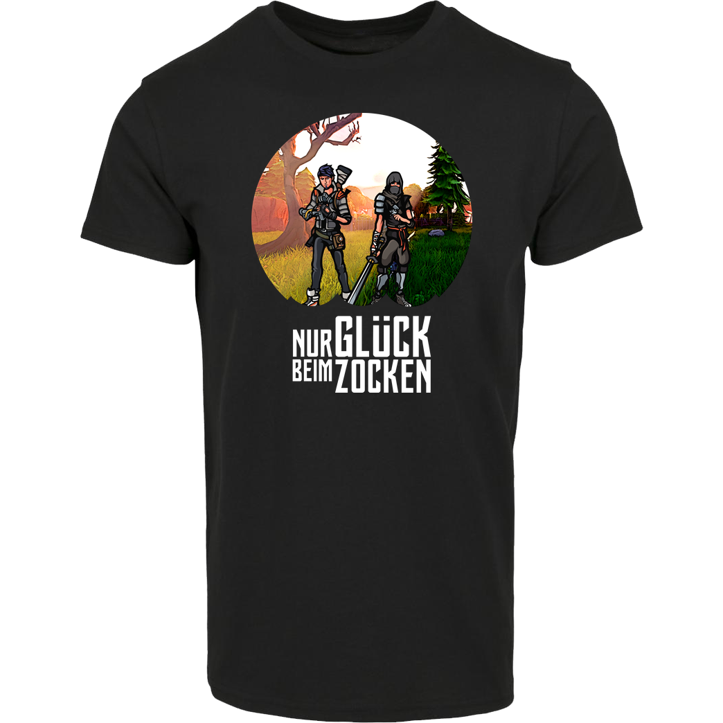 Die Buddies zocken 2EpicBuddies - Nur Glück beim Zocken big T-Shirt House Brand T-Shirt - Black