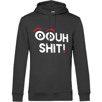 2EpicBuddies - Ouh Shit - weiss B&C HOODED INSPIRE - black