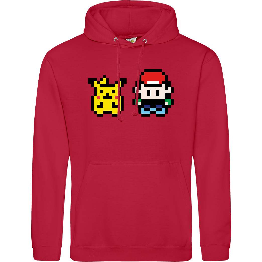 IamHaRa 8-Bit Poke Sweatshirt JH Hoodie - red