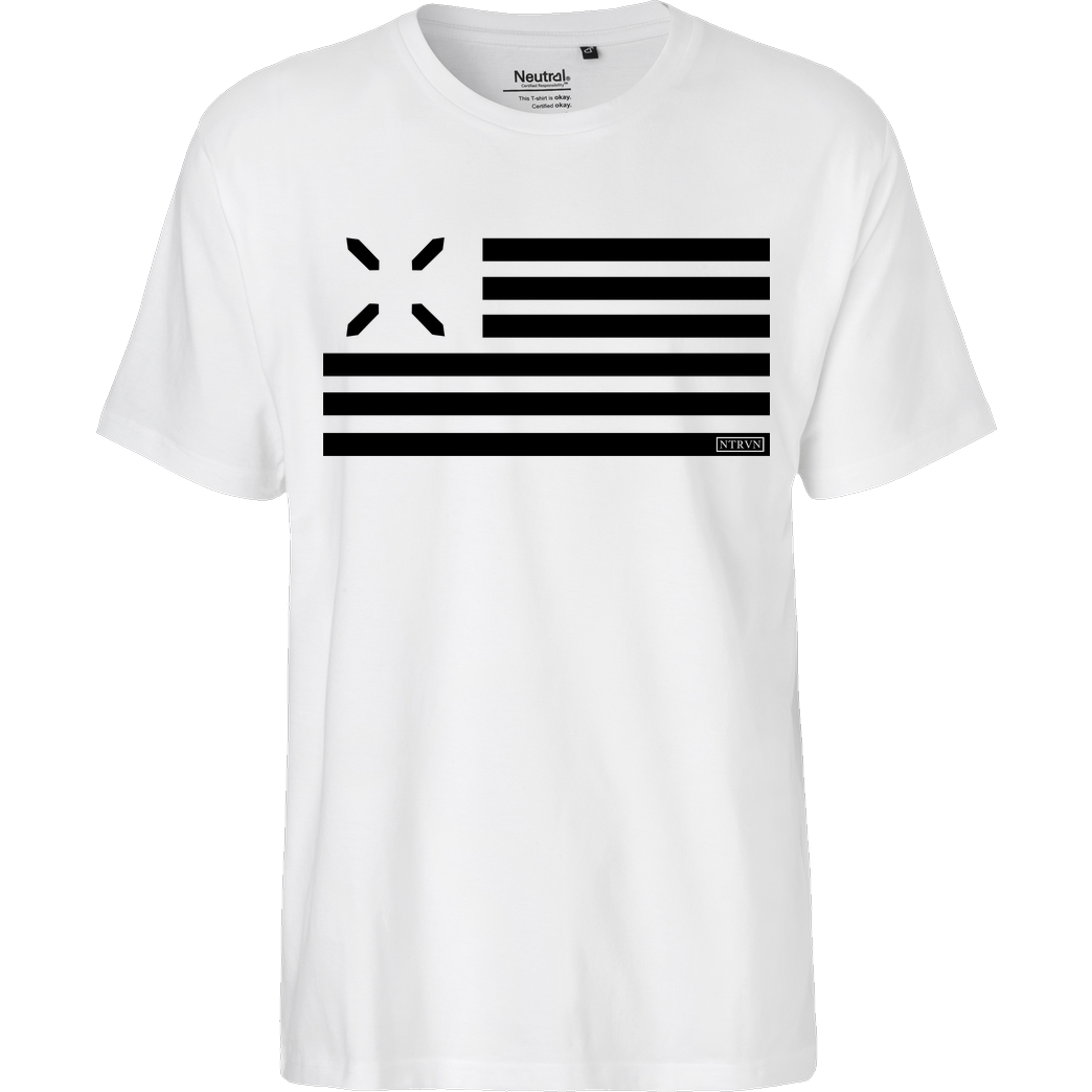 MarselSkorpion NTRVN - HitsAndStripes T-Shirt Fairtrade T-Shirt - white