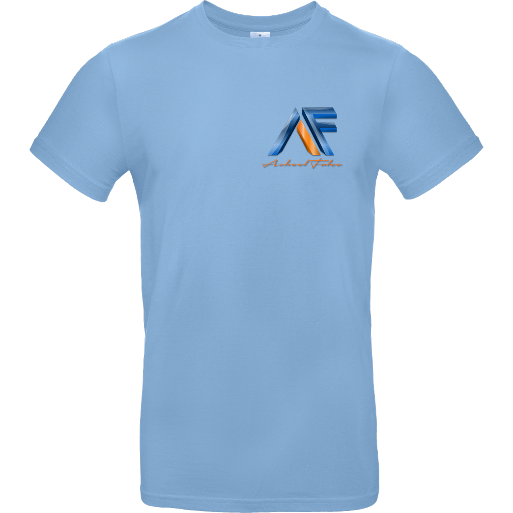Achsel Folee Achsel Folee - Logo Pocket T-Shirt B&C EXACT 190 - Sky Blue