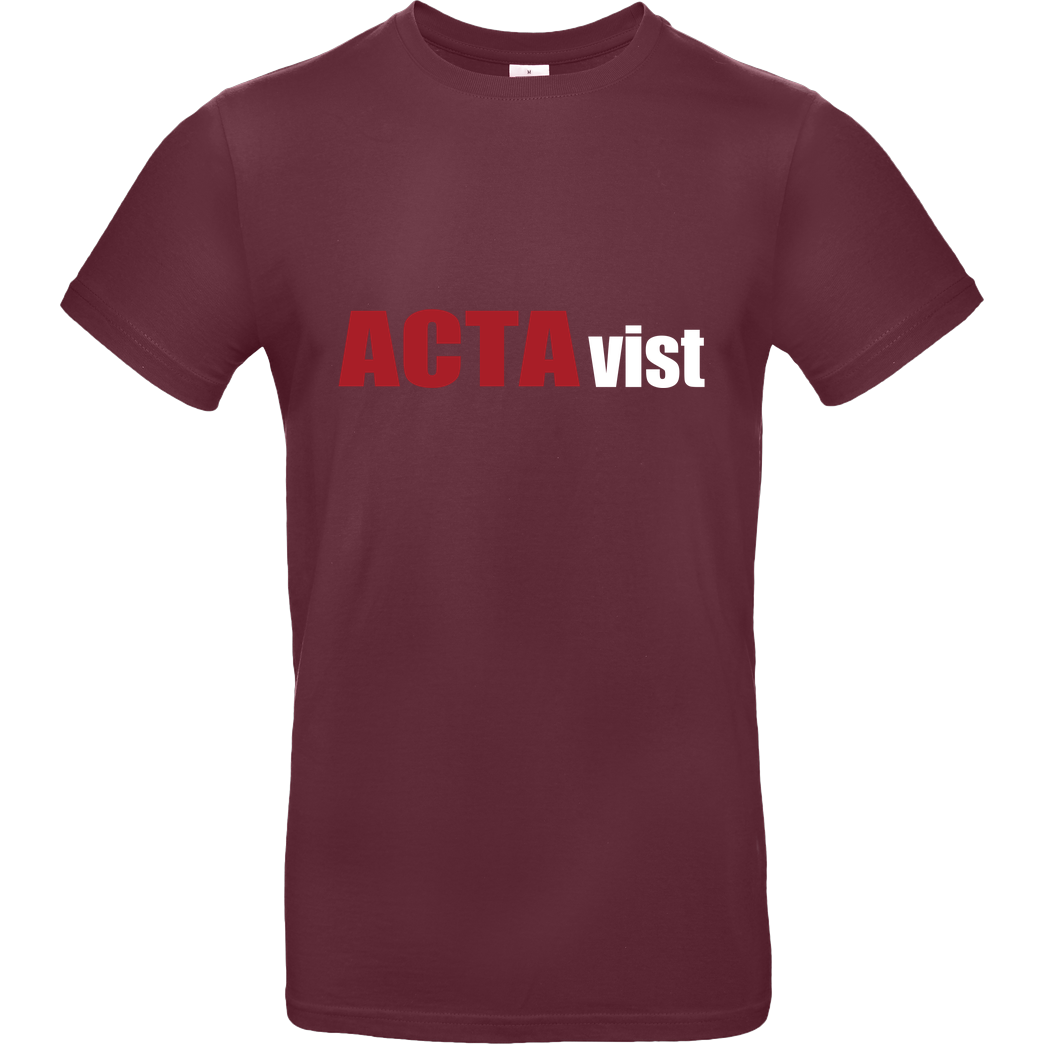 None ACTAvist T-Shirt B&C EXACT 190 - Burgundy