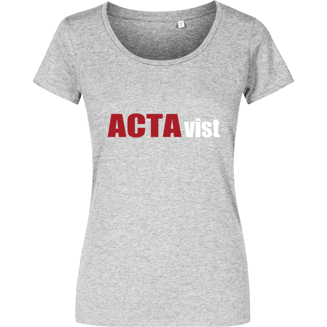 None ACTAvist T-Shirt Girlshirt heather grey