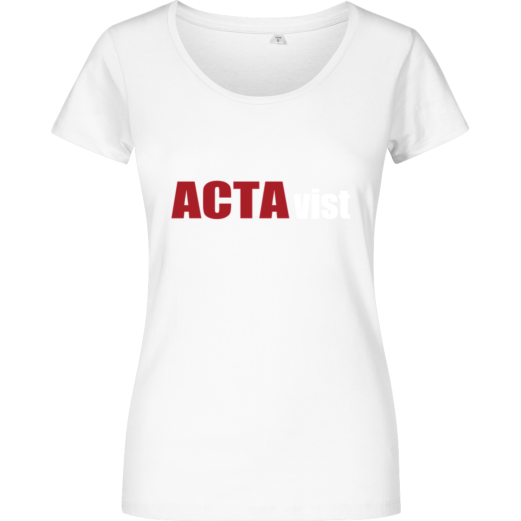 None ACTAvist T-Shirt Girlshirt weiss