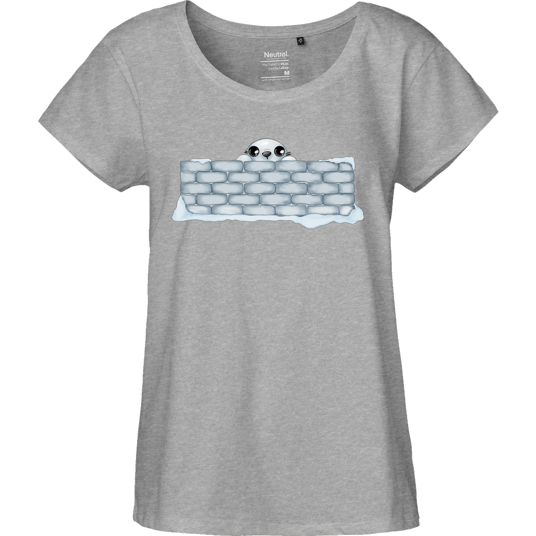 Aero2k13 Aero2k13 - Mauer T-Shirt Fairtrade Loose Fit Girlie - heather grey