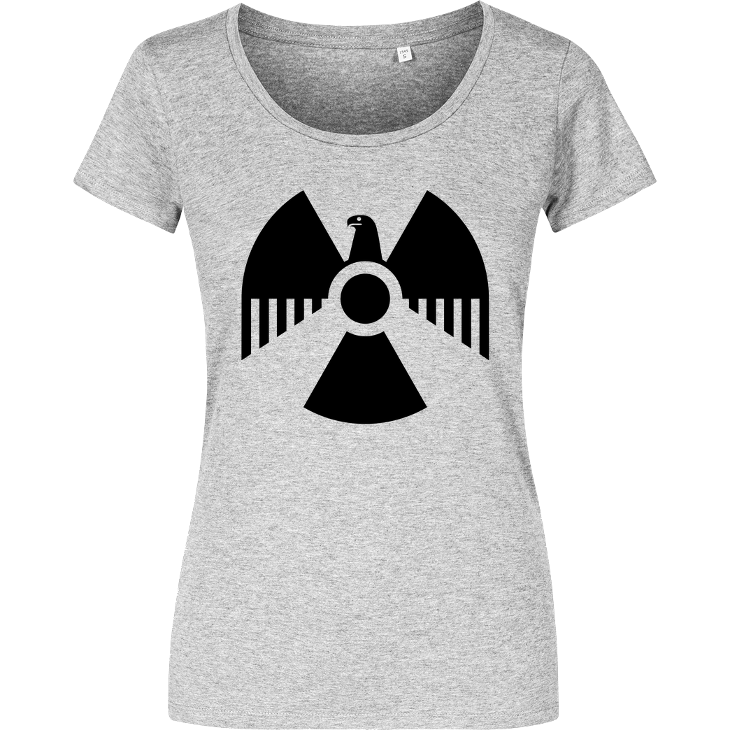 None Nuclear Eagle T-Shirt Girlshirt heather grey