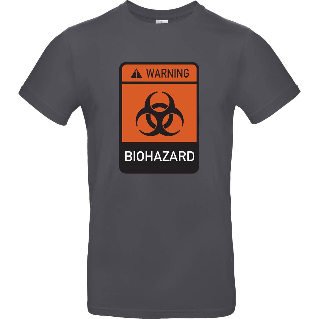 None Biohazard T-Shirt B&C EXACT 190 - Dark Grey