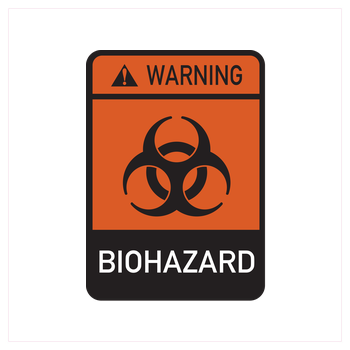 Biohazard Art Print Square white