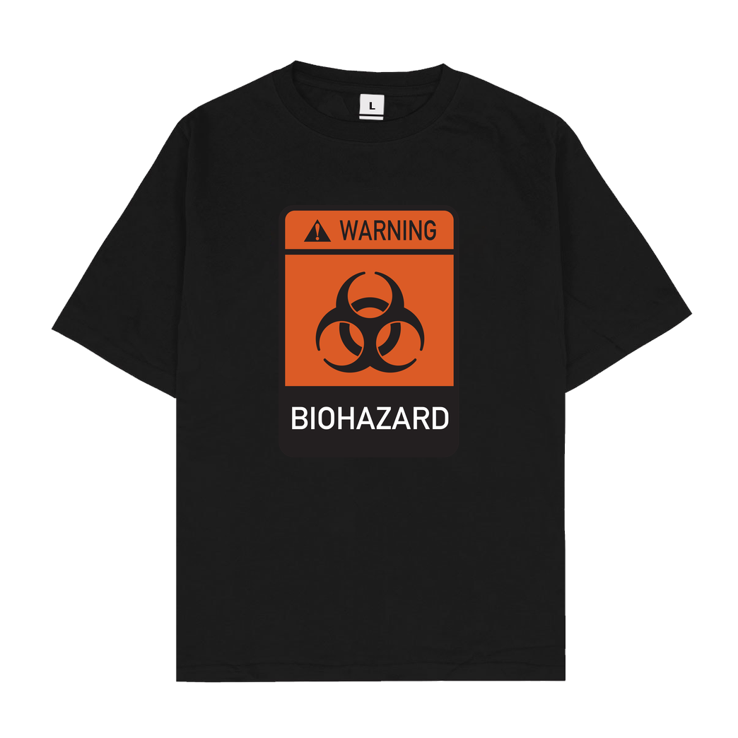 None Biohazard T-Shirt Oversize T-Shirt - Black