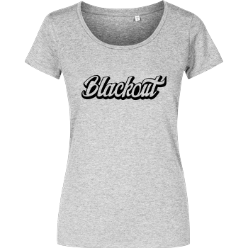 Blackout - Script Logo Girlshirt heather grey