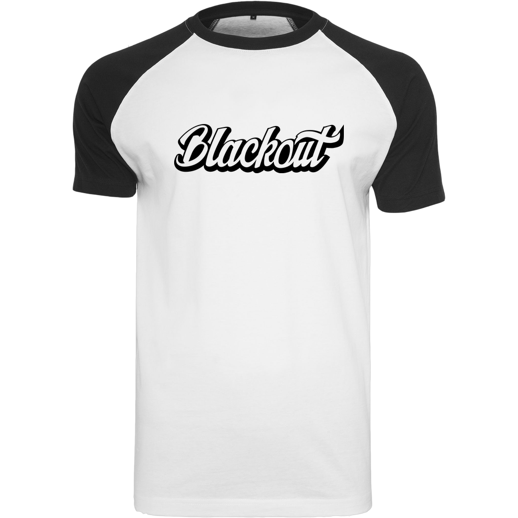 Blackout Blackout - Script Logo T-Shirt Raglan Tee white