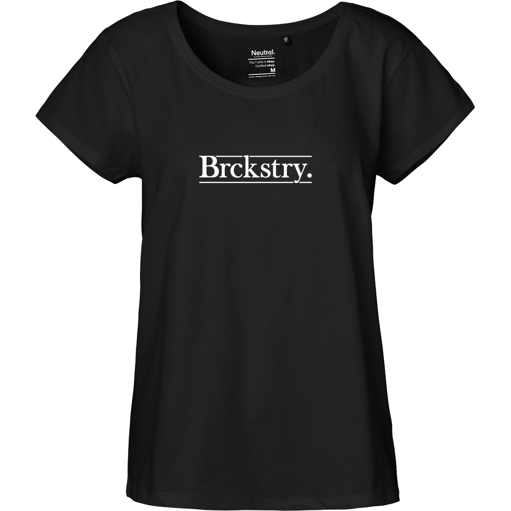 Brickstory Brickstory - Brckstry T-Shirt Fairtrade Loose Fit Girlie - black
